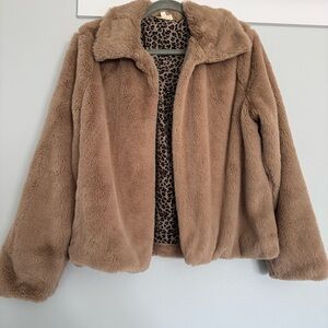 Hem & Thread Cozy Tan Teddy Jacket